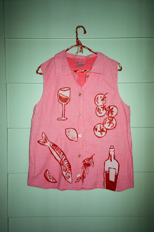 Lobster Button Down Tank