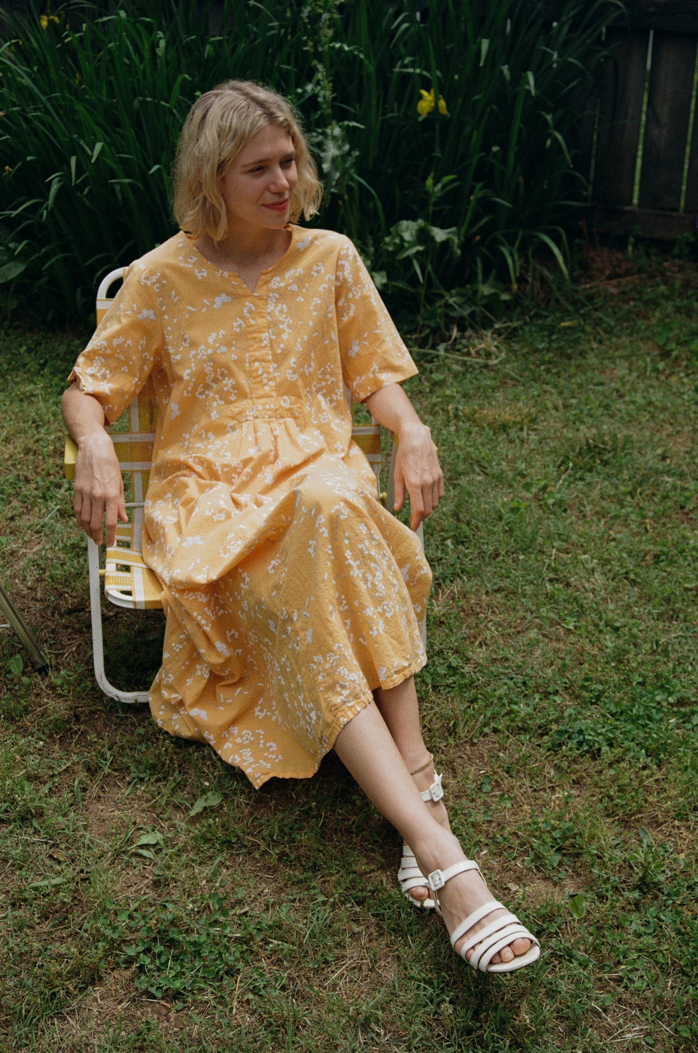 1980's Pale Orange House Dress