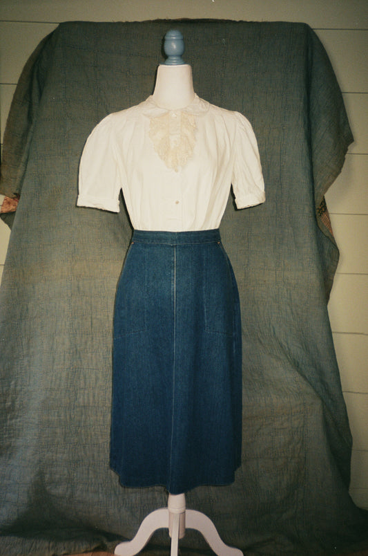 1970's Wrangler Denim Wrap Skirt