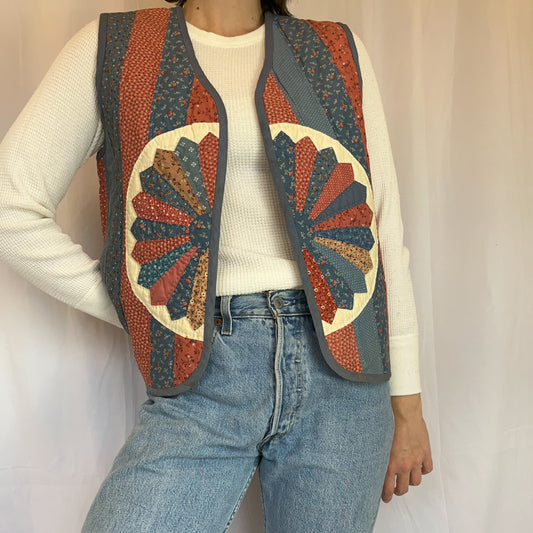 1980's Handmade Quilted Vest