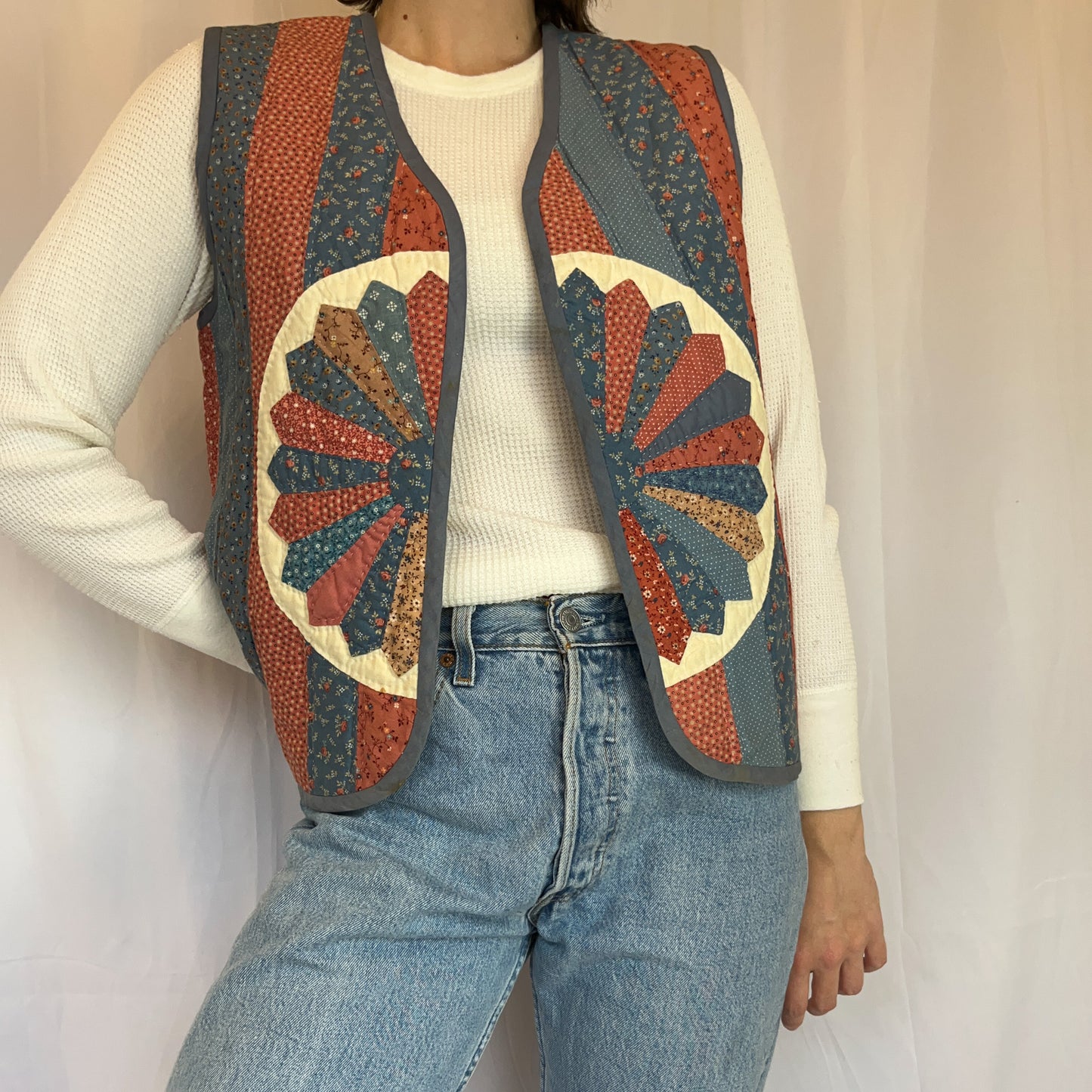 1980's Handmade Quilted Vest