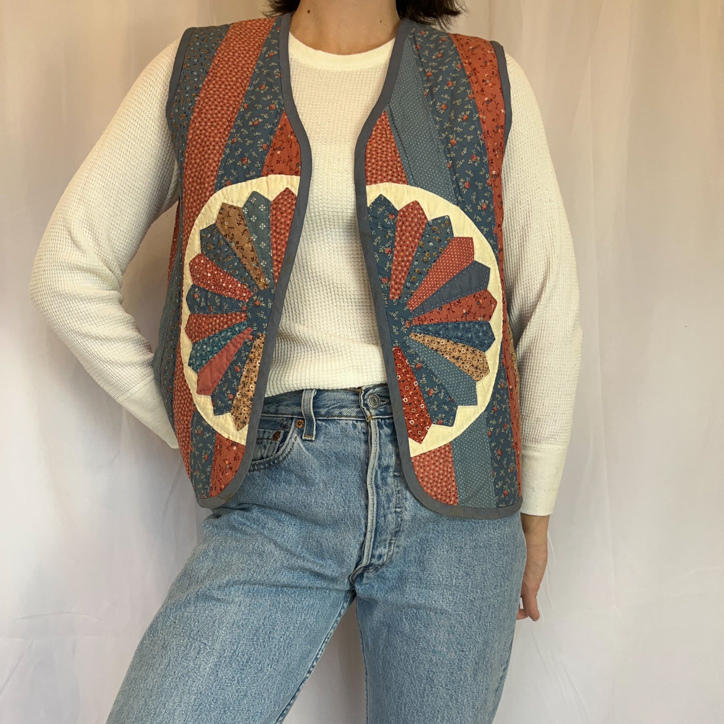 1980's Handmade Quilted Vest