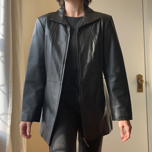 Y2K Black Leather Jacket