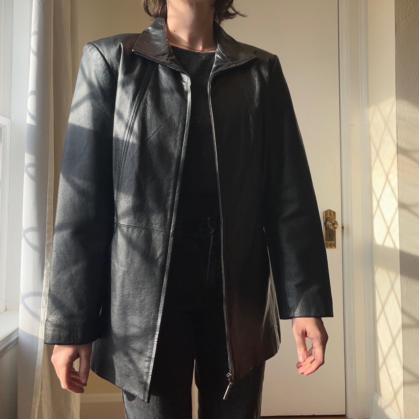 Y2K Black Leather Jacket