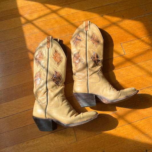 1970's Sanders Snakeskin Boots