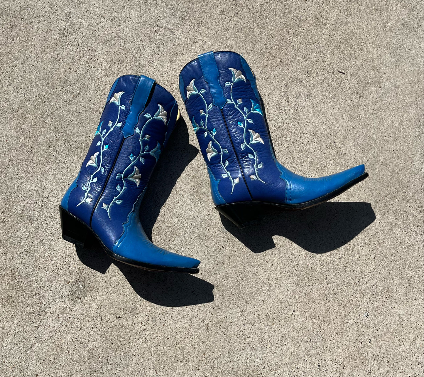 Vintage Blue Cowgirl Boots